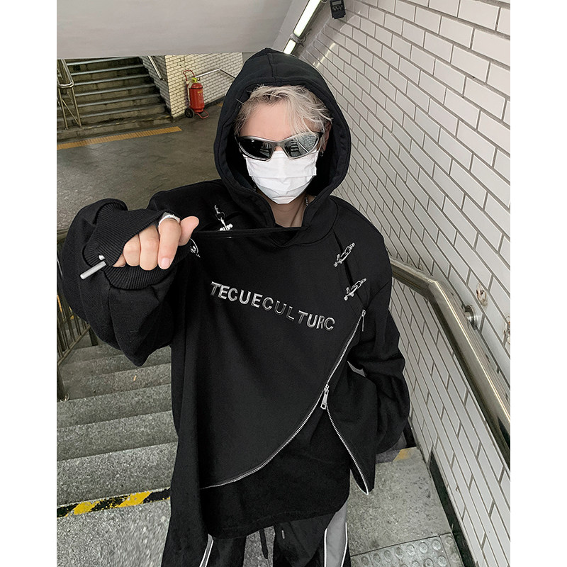 23秋冬拉链飞机扣插肩袖高品质连帽垫肩卫衣mj926-p98现货,男装卫衣,电商B288