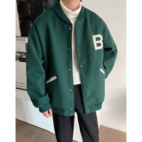 22秋冬新款男士上衣棒球服宽松毛呢潮流加厚夹克外套MJ678---P128，男装夹克，电商B288