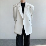 现货25男士气质飞机扣垫肩西服XZ02-P128，男装西服，电商B288