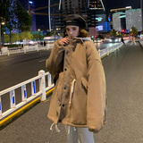 情侣加厚毛呢大衣假两件连帽卫衣棉服外套b288-mj520-p120，男装棉衣，电商B288
