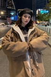 情侣加厚毛呢大衣假两件连帽卫衣棉服外套b288-mj520-p120，男装棉衣，电商B288
