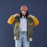 秋冬男士刺绣学生美式街头棒球服情侣大码夹克外套mj368-p95，男装夹克，电商B288