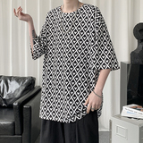 夏季港风潮牌个性爱心印花大码冰丝短袖T恤潮男TX12-P30，男装T恤，电商B288