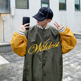 美式街头撞色刺绣棒球服宽松男女复古休闲外套mj368-p95，女装短外套，电商B288