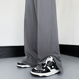 23新夏冰丝针织高个子休闲裤男垂感阔腿开叉高级感西裤CK121-P58，男装西裤，电商B288