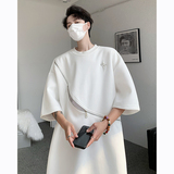 现货！25金属拉链冰丝T恤星星高街痞帅穿搭半袖大码短袖DX28-P58，男装T恤，电商B288