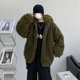 22特色款大羊卷绿海藻环保皮草加棉毛毛衣棉衣外套MJ684-P158，男装针织衫/毛衣，电商B288