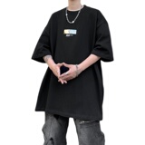 23新潮宽松圆领金属卡扣设计感高街短袖大码T恤DX19-P48，男装T恤，电商B288