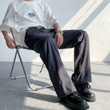 小众解构拉链微喇叭西裤男垂感设计直筒高级感长裤CK130-P78，男装西裤，电商B288