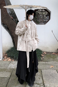 24春季男士提花新中式设计感假两件西服XZ43-P135图片