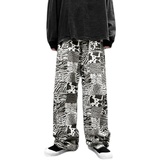 22夏款薄款顺滑韩港风复古宽松廓形裤子虎纹直筒休闲裤ck99-p55，男装休闲裤，电商B288