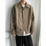 轻熟风品质复古灯芯绒特色门襟飞机扣方领大码短款夹克mj625-p125，男装夹克，电商B288