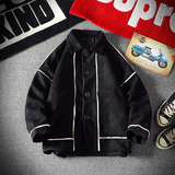 22秋冬大码风衣麂皮绒文艺复古拼色夹克外套B288-MJ235-P118，男装夹克，电商B288
