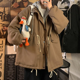 假两件毛呢大衣加棉棉衣冬情侣连帽潮流男女棉服B288-mj520-p120，男装棉衣，电商B288