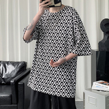 夏季港风潮牌个性爱心印花大码冰丝短袖T恤潮男TX12-P30，男装T恤，电商B288