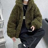 22特色款大羊卷绿海藻环保皮草加棉毛毛衣棉衣外套MJ684-P158，男装针织衫/毛衣，电商B288