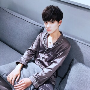 情侣睡衣韩版春夏薄款男式全棉春季女士家居服睡衣套装mj059-p90图片