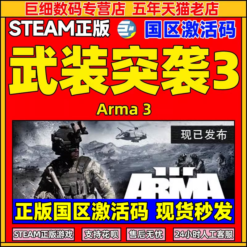 武装突袭3 Arma 3 steam  中文PC正版游戏 国区激活码 cdkey 电玩/配件/游戏/攻略 STEAM 原图主图