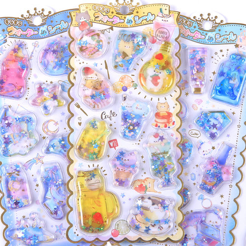 闪乐儿童烫金灌油贴3D立体摇摇贴