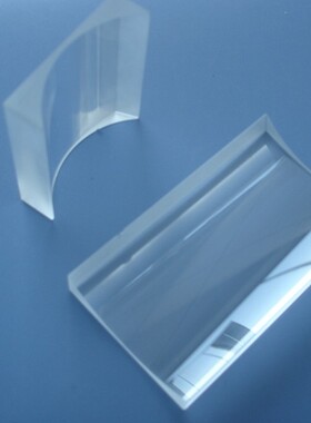 一字镜优质BK7平凹柱面透镜 50*50*4mmCT Fd=-500mm AR@532nm