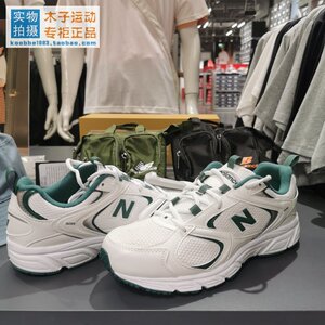 New Balance NB 408 轻便透气低帮白绿色时尚情侣款跑步鞋 ML408T