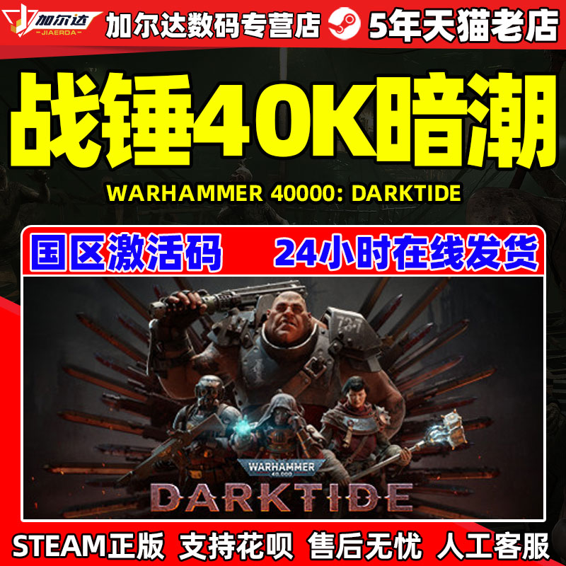 正版PC中文 steam 战锤40K暗潮Warhammer 40000 Darktide 秒发国区激活码 cdkey帝国版 第一人称射击PC游戏 电玩/配件/游戏/攻略 STEAM 原图主图