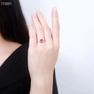 天然巴西公主方粉色托帕石裸石方6乘8mm戒面定做镶嵌925银戒指