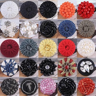 纯手工串珠纽扣大衣毛衣上衣外套装饰钮扣手工编织扣珍珠花朵扣女