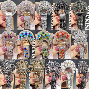 高档水貂皮草貂绒大衣水钻纽扣裘皮扣子鸭嘴扣夹对扣搭扣领扣貂扣