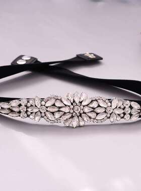 松紧腰带女宽百搭水钻弹力配裙子时尚带扣简约搭配连衣裙外套腰链