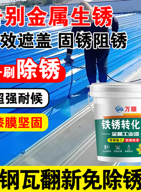 免除锈金属漆彩钢瓦翻新漆铁皮门栏杆钢结构防腐防锈漆铁锈转化剂