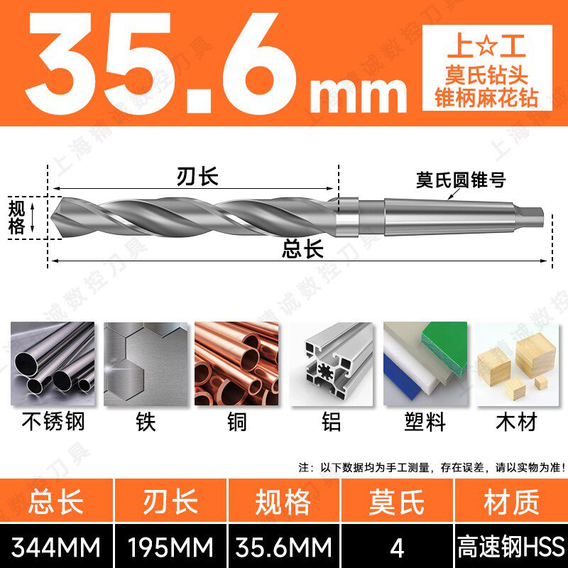 新款钻头 锥柄钻头圆锥莫氏锥钻锥柄麻花钻高速钢进口含现货