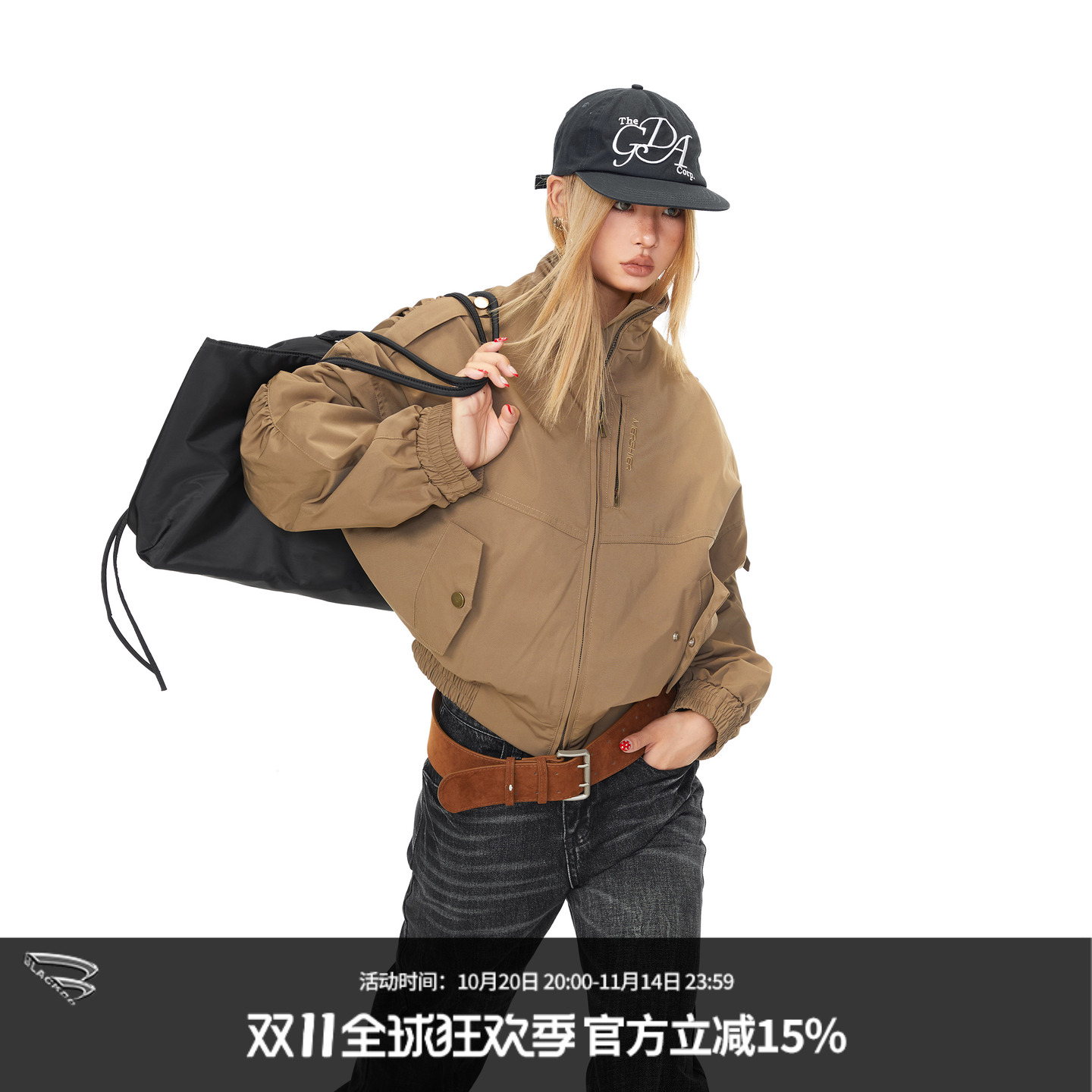 复古立领飞行员夹克宽松短款外套