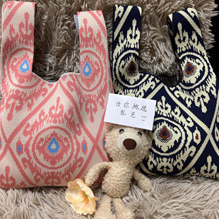 新疆特色包民族风手工针织花纹时尚创意实用手提包旅游闺蜜伴手礼