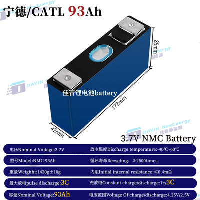 全新宁德时代/CATL3.7V93Ah三元
