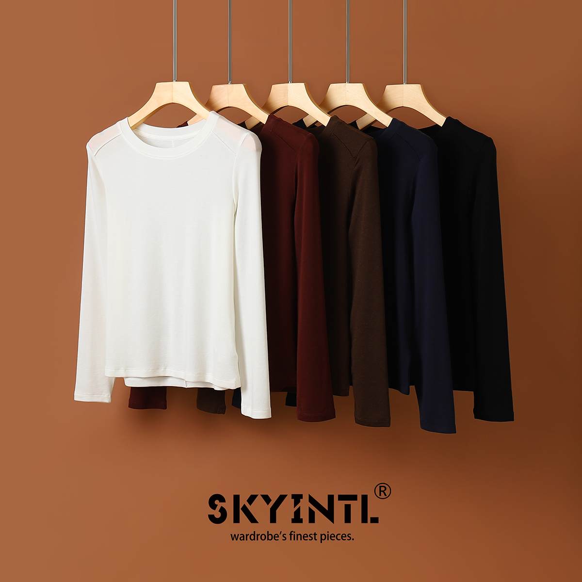 天丝羊毛打底衫女薄款莱塞尔上衣