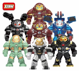 复仇者联盟漫威钢铁侠战争机器大人仔反浩克装甲MK85积木男孩玩具