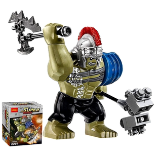 漫威复仇者联盟4钢铁侠3反浩克毒液蜘蛛侠机甲积木大人仔