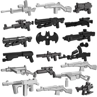 人仔拼装无功能 积木武器 特种兵加特林机枪模型配件