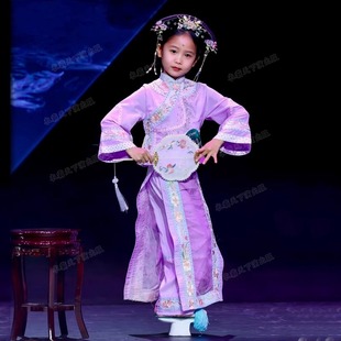 小兰花奖俏灵儿演出服儿童舞蹈服格格清朝满族服民族服饰宫廷独舞