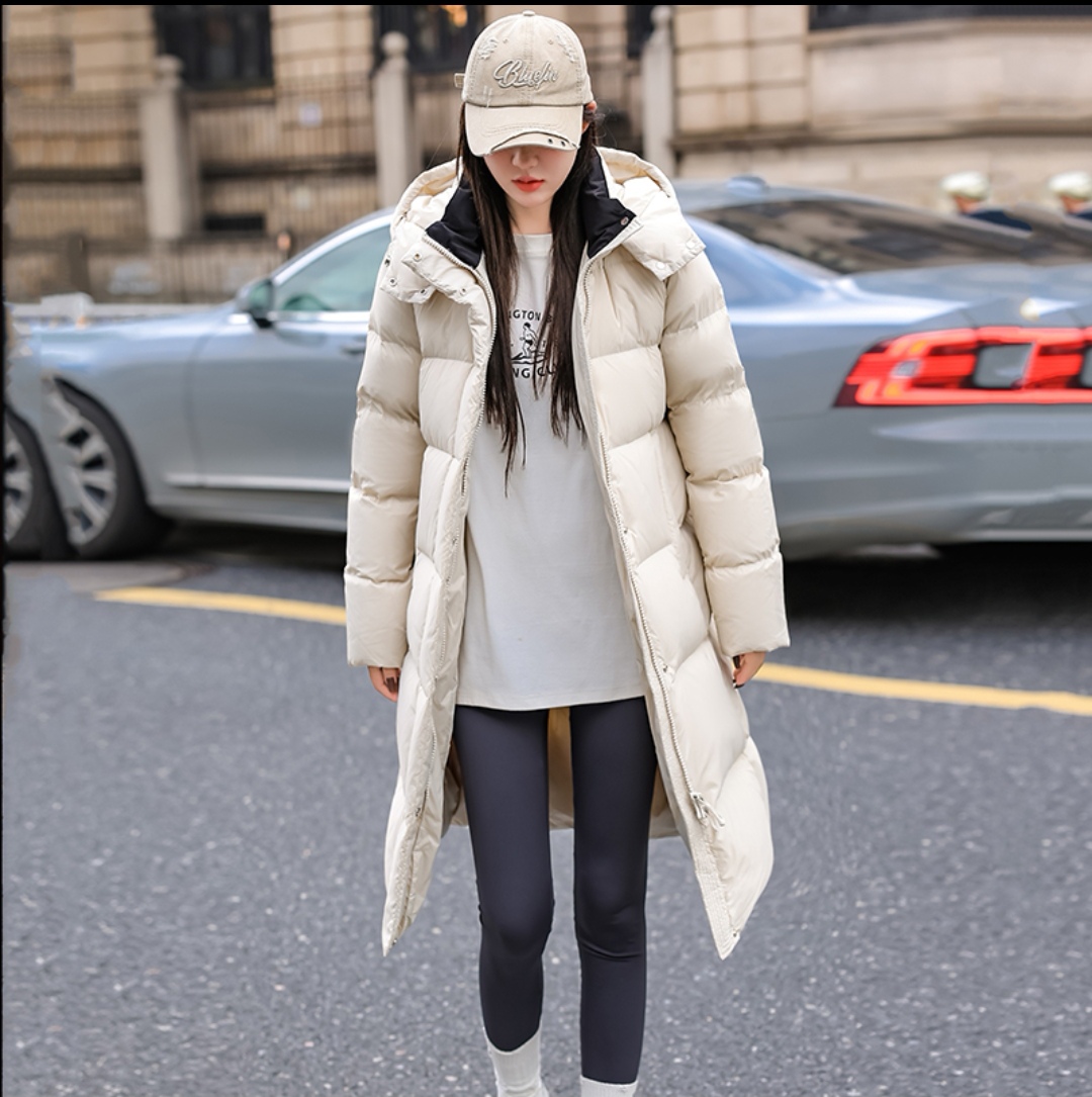 曲恩娜中长款羽绒服女小个子2025新款极寒东北雪乡加厚95绒外套潮