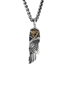 荷鲁斯之眼羽毛吊坠小众设计项坠