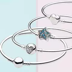 Pan's Heart-Shaped Clasp Bracelet Disney Mickey 925 Silver m Silver Clasp DIY Beaded Basic Snake Bone Chain