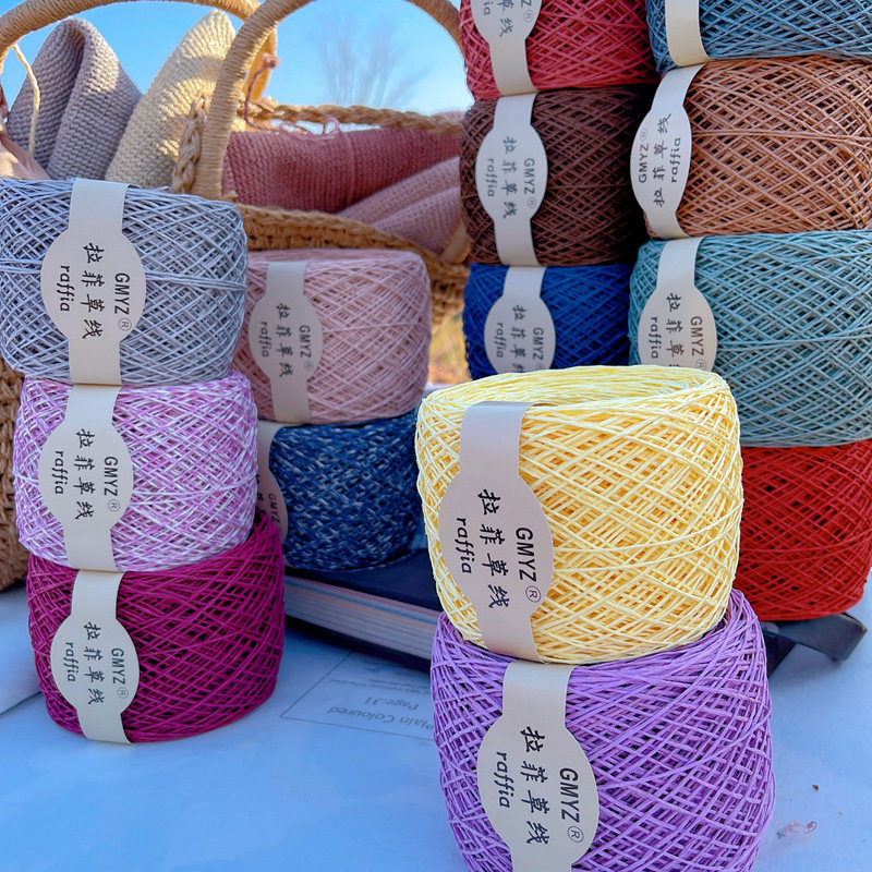 NEW GMYZ JAPANESE WASHI EXTRA FINE RAFFIA THREAD HOOK SUMMER COOL HAT WOVEN LINE COTTON STRAW HAT HANDMADE BAG MATERIAL BAG