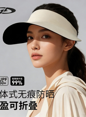 夏季防晒大檐折叠空顶帽