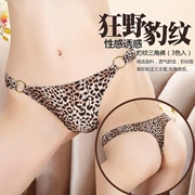 Wanhua Cục Leopard khóa cotton thong nữ ren quan hệ tình dục áo thun nữ thấp eo đồ lót phụ nữ mới - G-string