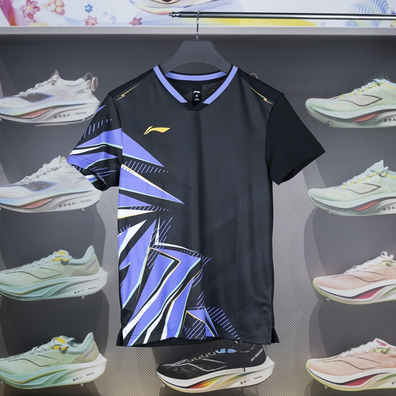 李宁2024春季羽毛球服大赛男女同款透气速干训练比赛上衣AAYU133