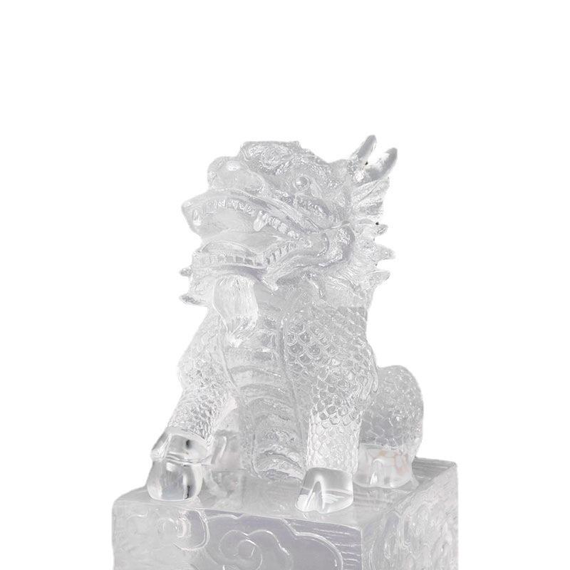 厂家直销透明麒麟落地电视柜旁摆件树脂工艺品装饰品招财纳福摆件
