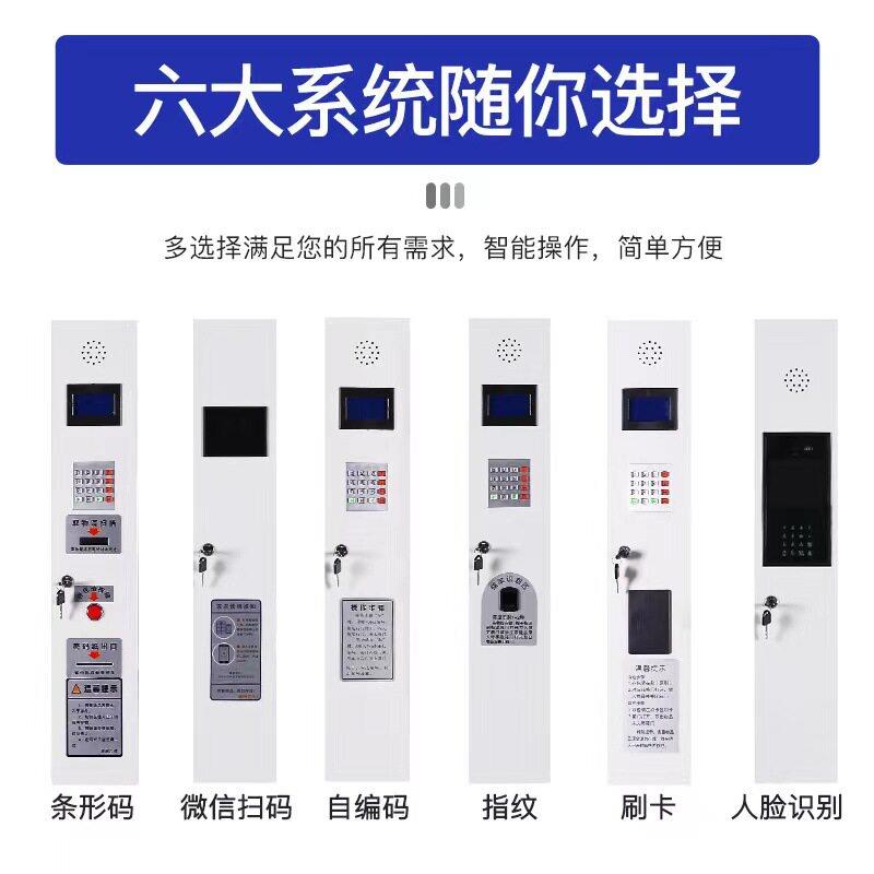 智能超市电子存包柜人脸识别学校商场工厂储物扫码刷卡条码寄存柜