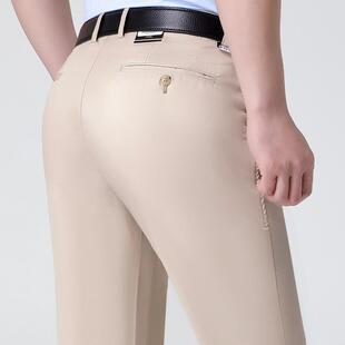 男式 潮流百搭长裤 休闲裤 中年男装 商务直筒天丝棉时尚 步云春夏薄款